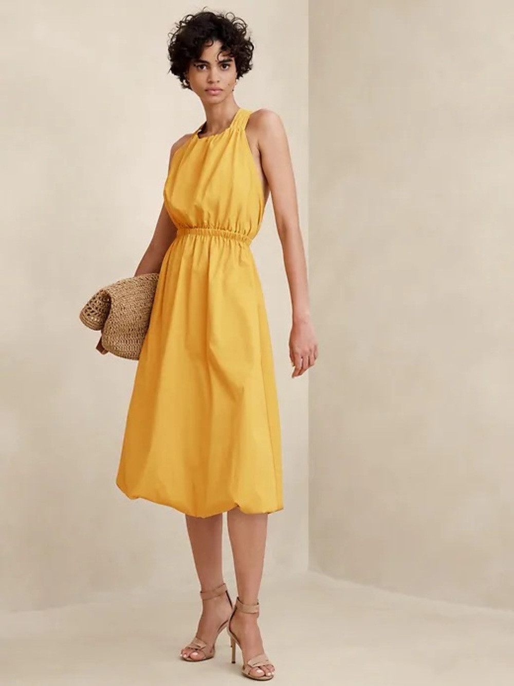 BNWT Banana Republic BUBBLE-HEM TAFFETA MIDI DRESS